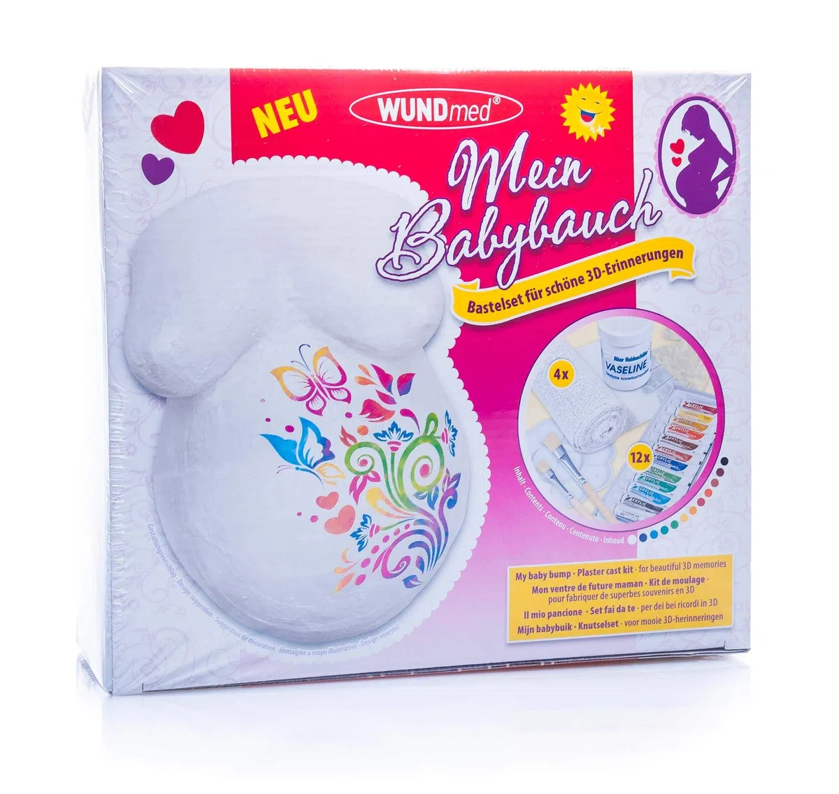 WUNDmed - Mi vientre de bebé - Kit de manualidades de yeso para hermosos recuerdos 3D
