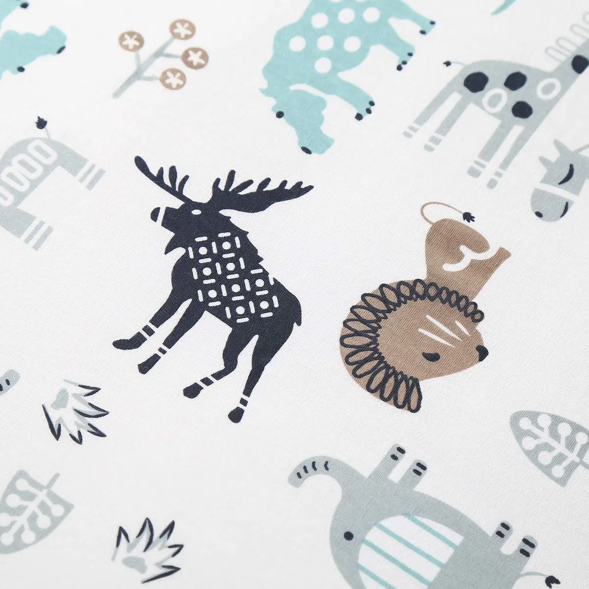Mosebears Saco De Dormir Sin Mangas 2.5 TOG Manta Ponible De Algodón Suave Invierno Arrullo Infantil Unisex con Estampados Lindos Y Cremallera Facilitada (Ciervo, 0-6 Meses)