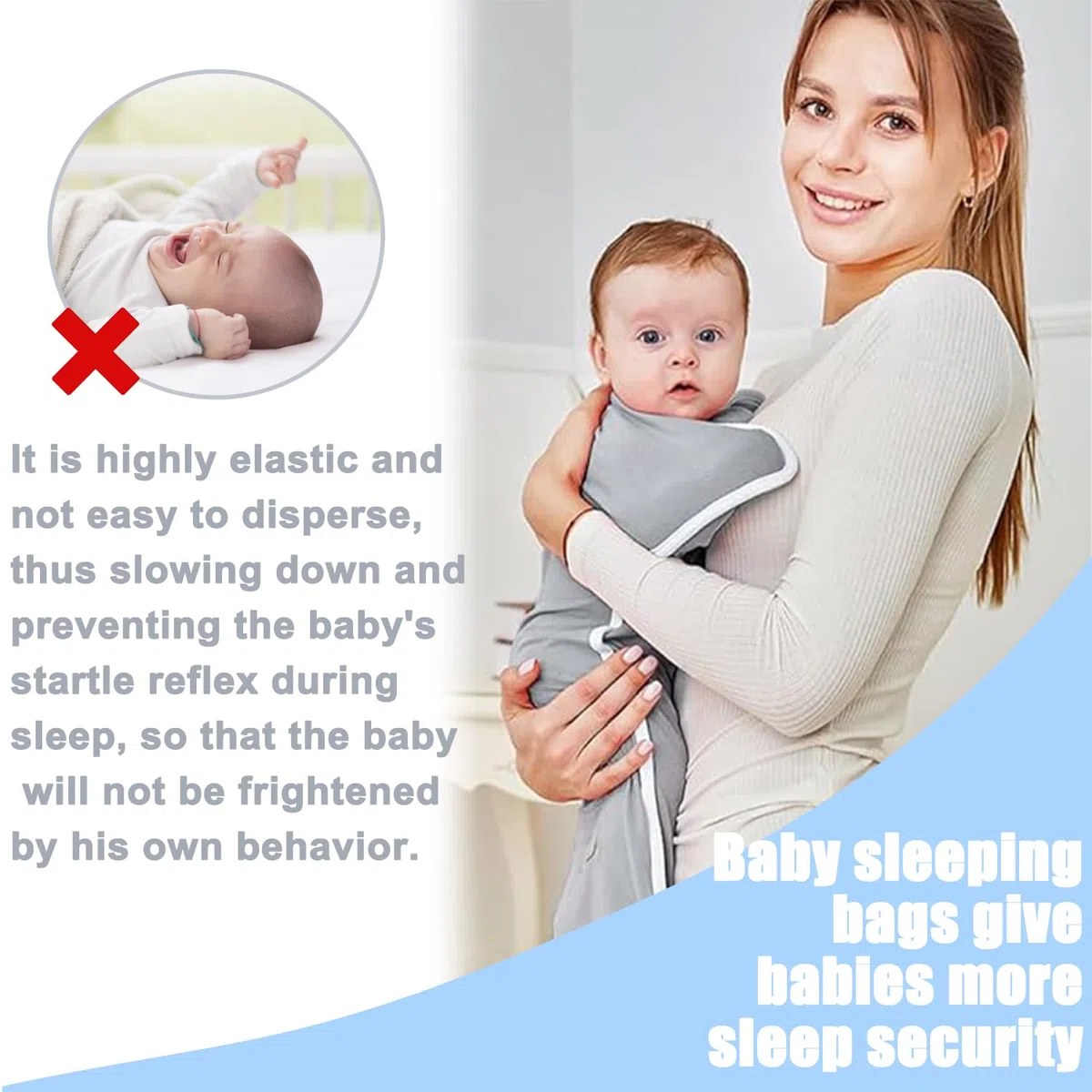 Mantas Envolventes para bebé, Saco de Dormir Bebe-s Recién Nacido, Baby Swaddle Wrap Manta Envolvente Ajustable, para Bebé 0-3 Meses