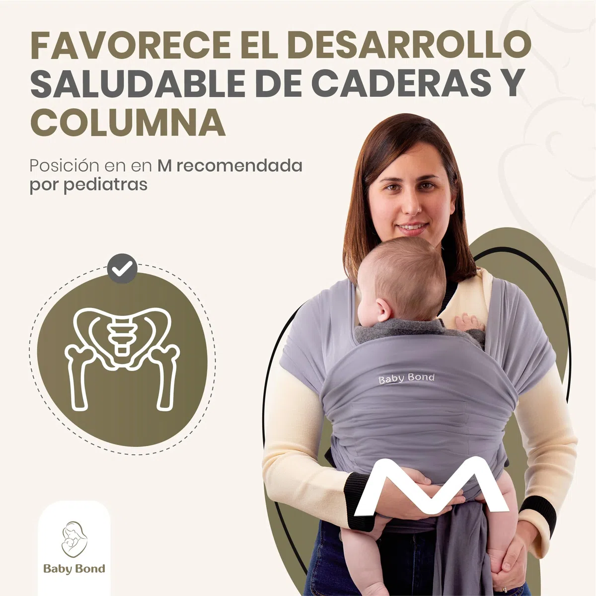 Fular Portabebés Ergonómico – Tejido Suave de Materiales Naturales | Transpirable, Fácil de Poner y con Bolsillo | Desde Recién Nacido hasta 15 kg | Talla Única – Calma a tu Bebé y Libera tus Manos