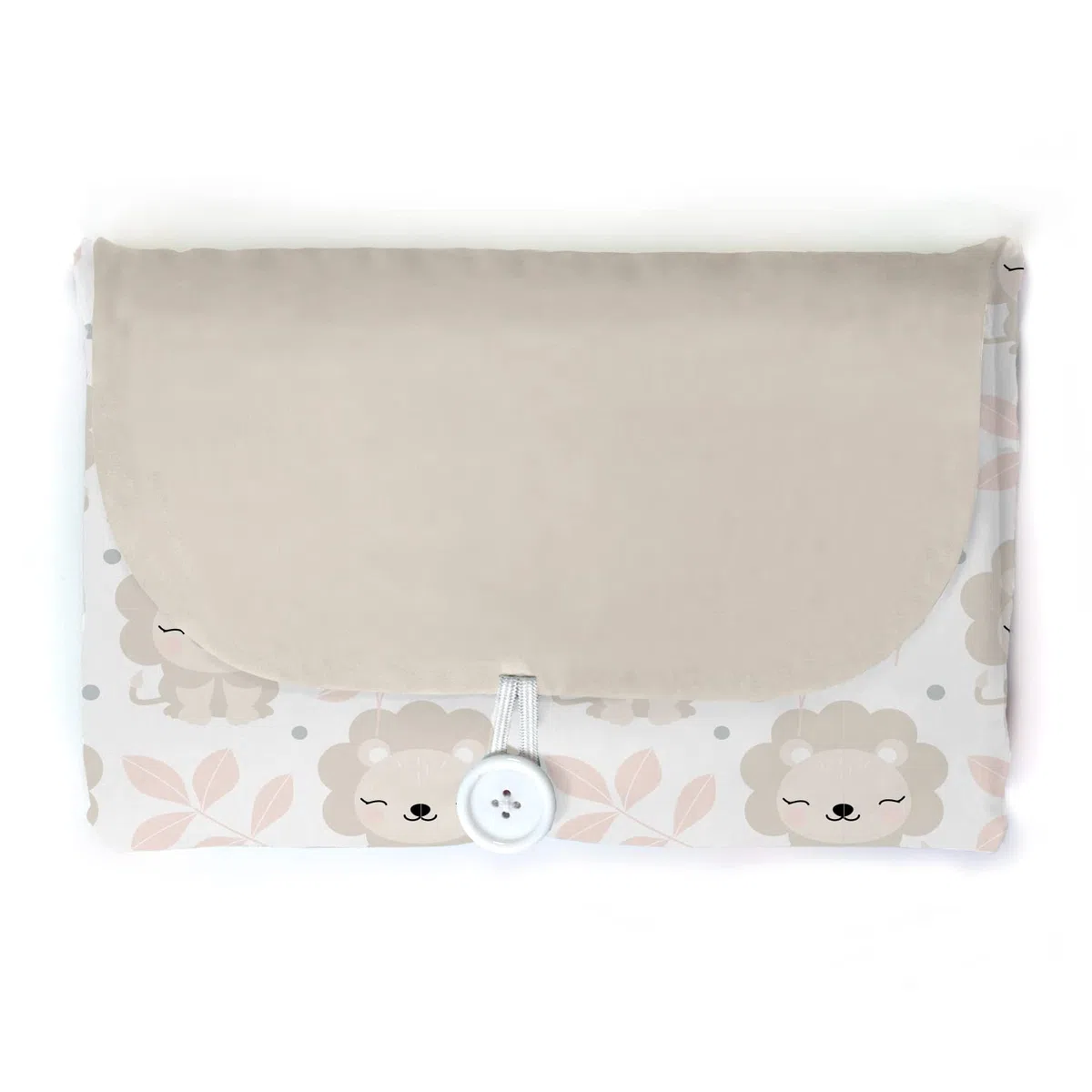 Cambiador Impermeable Portatil para Bebe Personalizado con su Nombre.Varios modelos.Regalo recien nacido. (leon)