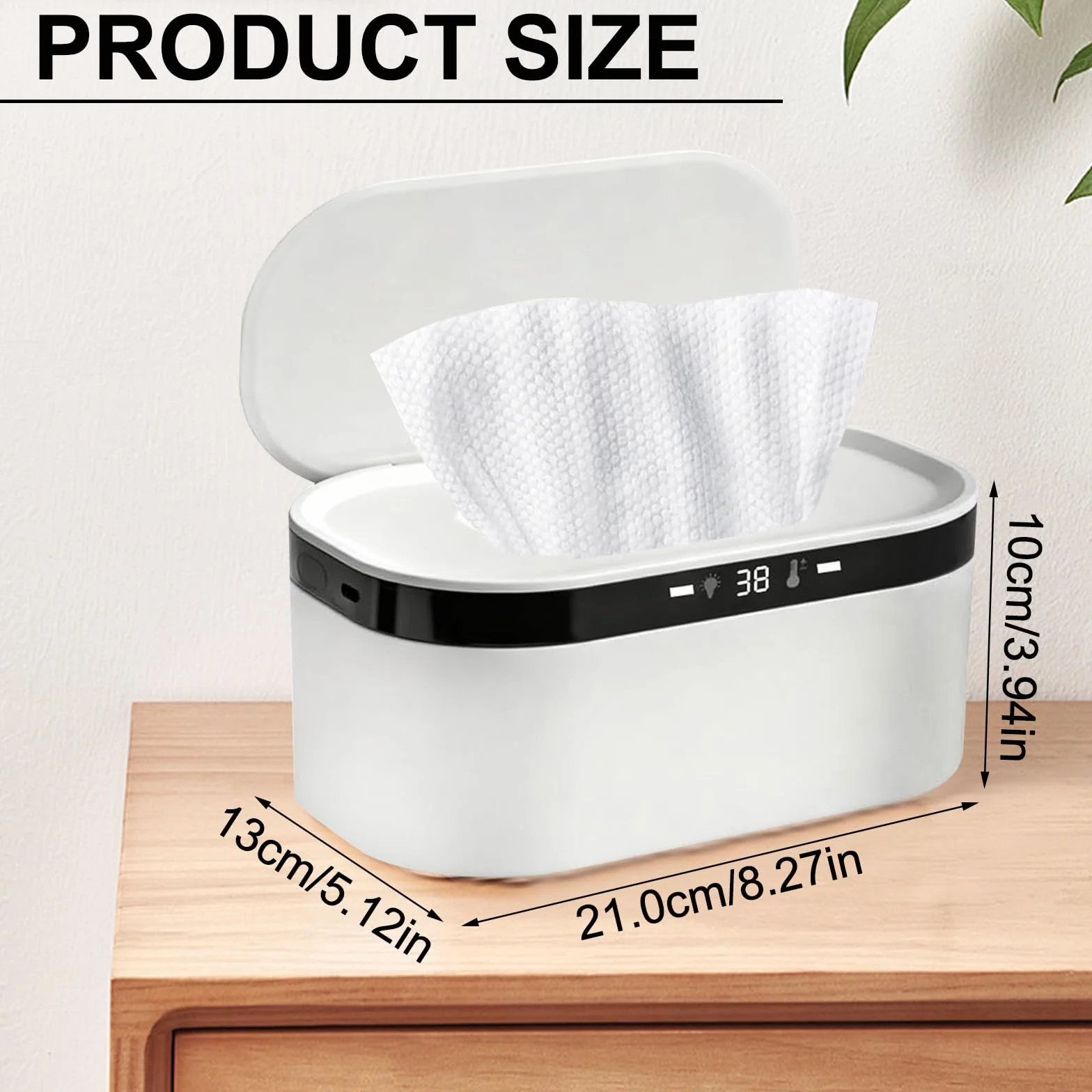 Calentador de Toallitas Húmedas, 3 Niveles de Calor, Alentamiento Rápido, USB, USB Calentador de Toallitas Humedas para Bebe, Viajes