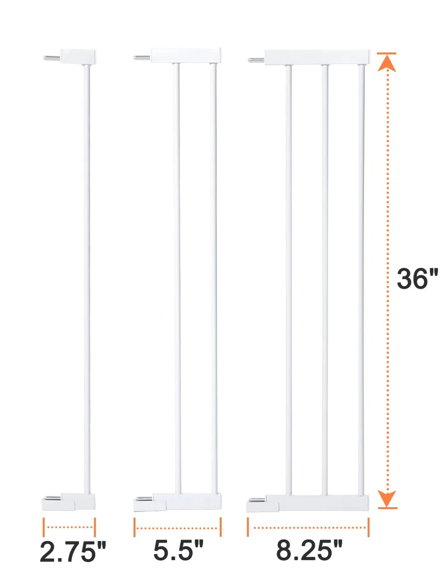 COMOMY Extensiones extra para puerta extra alto, 7 + 14 + 21 cm, color blanco
