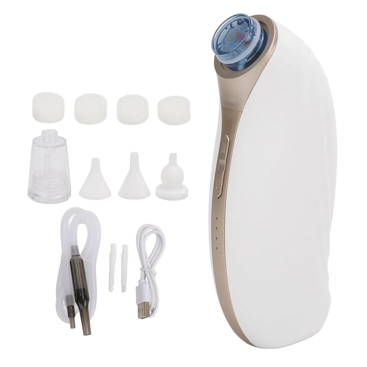 Aspirador de Oídos, Removedor de Cera Recargable con 3 Niveles de Succión, Bajo Ruido, Kit Desmontable para Uso Doméstico, Batería de 600mAh