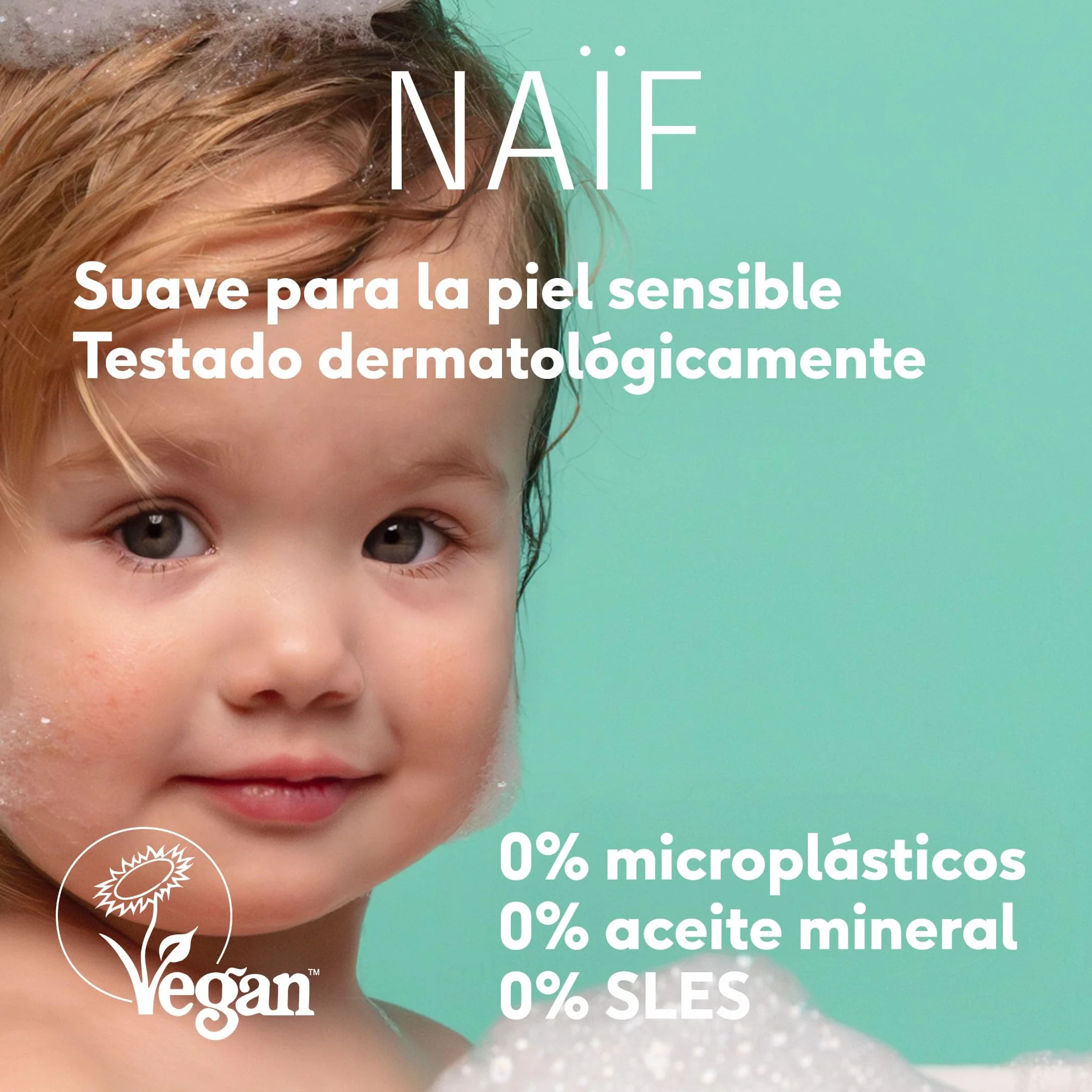 Naïf - Loción solar para niños - FPS 50 - A partir de 3 años - Protección UVA y UVB - Resistente al agua - Dermatológicamente probado - Sin microplásticos - Perfumado - 100 ml