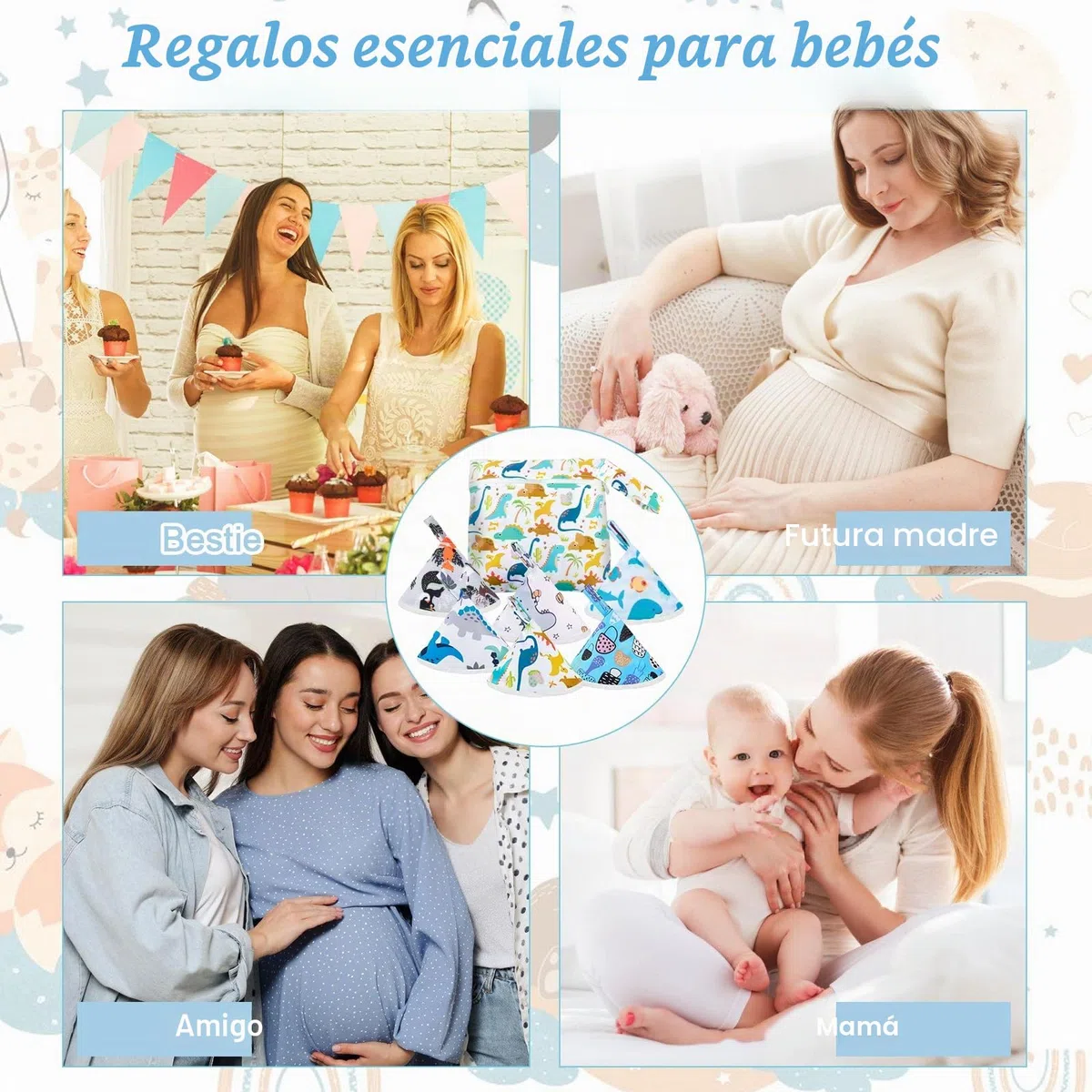 Pipi Tipi Lote de 12 protectores de pañales para bebé con bolsa húmeda y fuerte absorción de agua