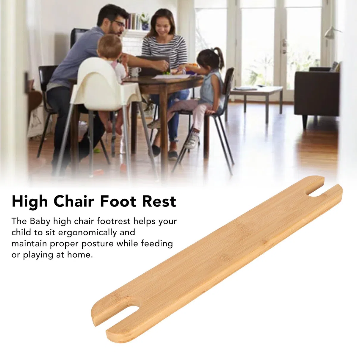 Reposapiés ajustable de madera para silla alta bebé pedal ergonómico seguro soporte para pies bebé reposapiés bebé silla alta accesorio silla bebé soporte para bebés