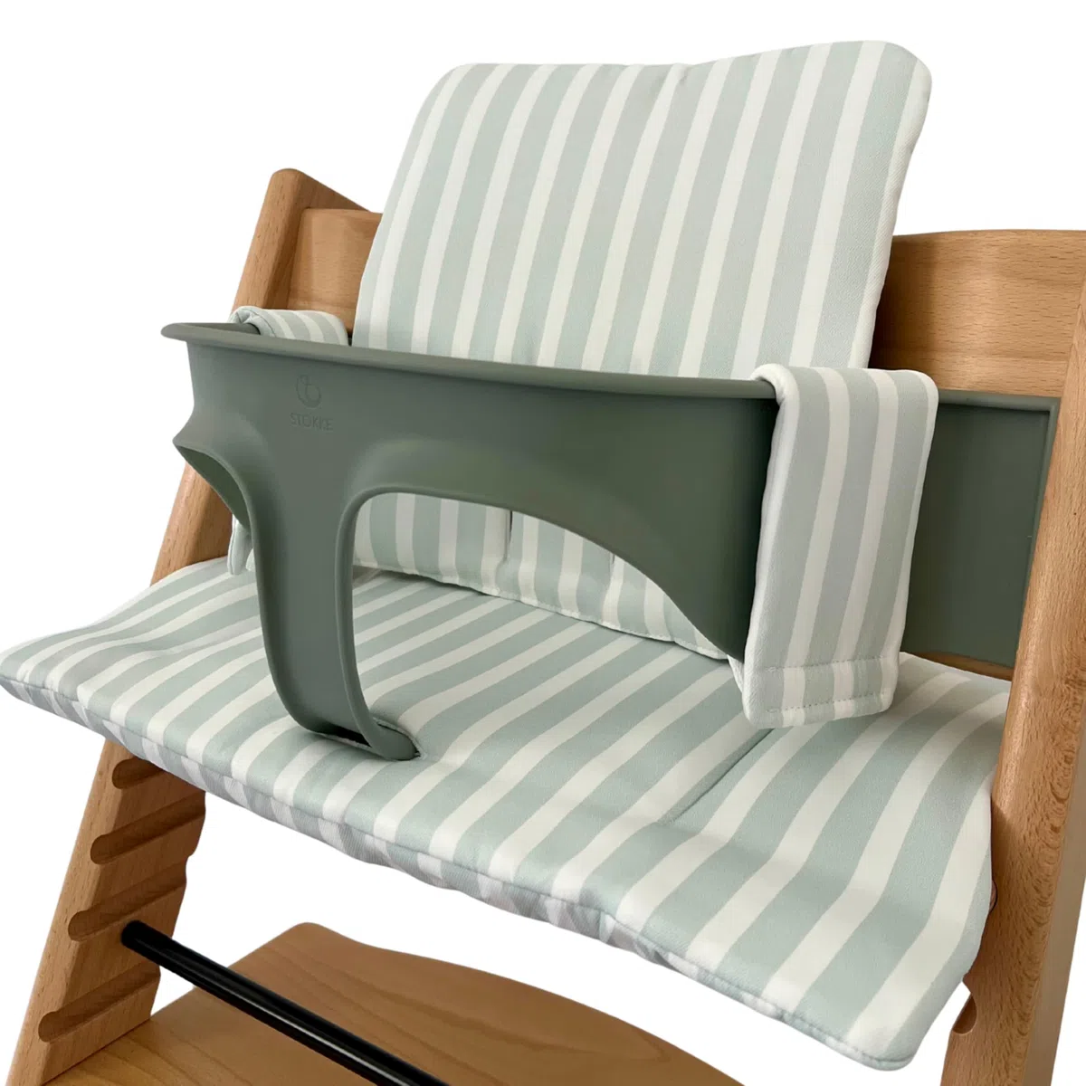 Cojin Trona Bebé Compatible con la Trona Stokke Tripp Trapp Acolchado Impermeable Lavable Funda Antideslizante (Menta)
