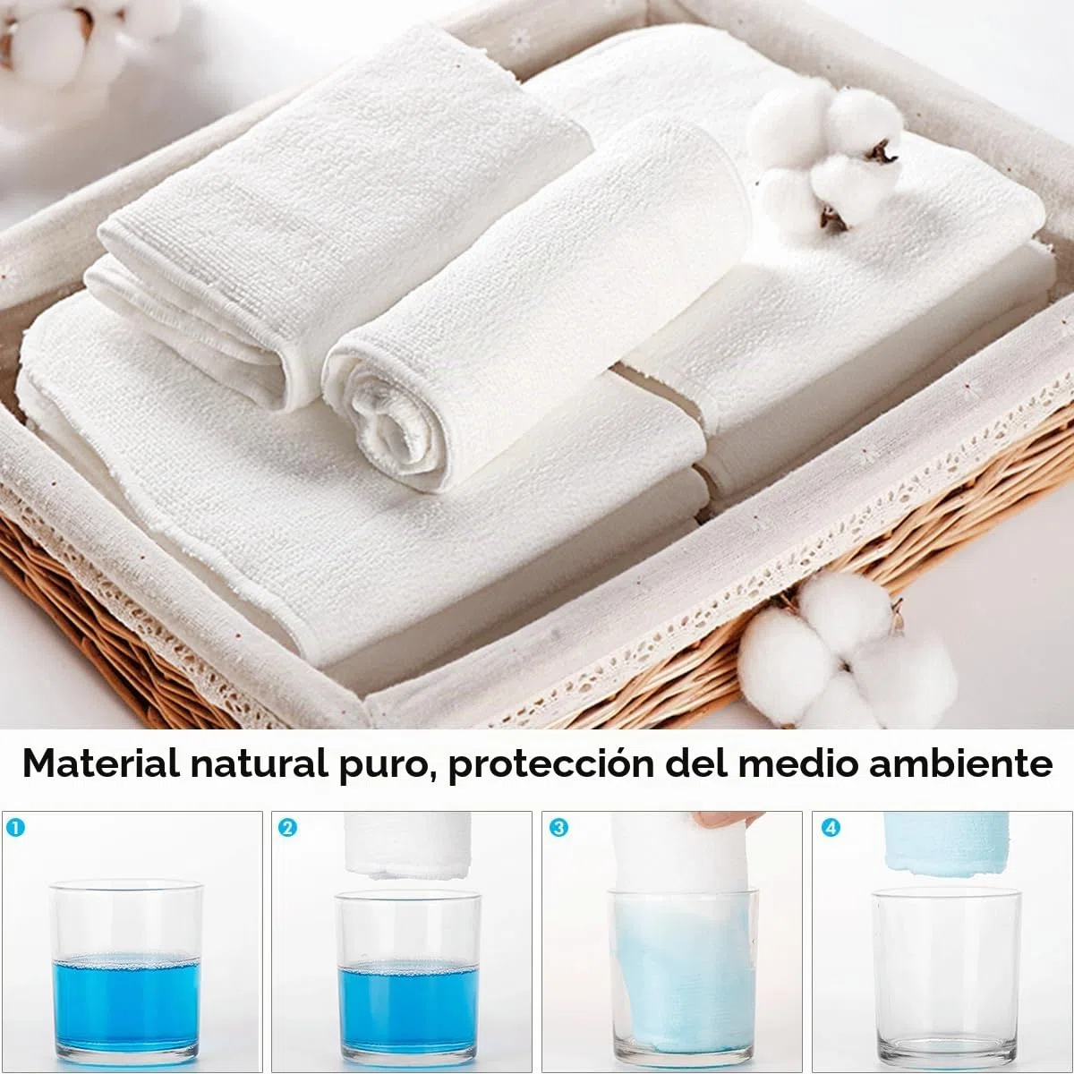Insertos de revestimiento en microfibra de bambú para pañales de tela de adultos, para atención a la incontinencia, absorbente, lavable, reutilizable, grande de 4 capas. Talla:6