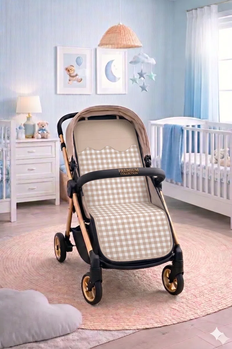 Colchoneta silla de paseo Universal Transpirable con Tejido Coolmax antisudor Acolchada Forro 3D Lavable Secado Rápido Facil colocación Funda de Verano Babystar