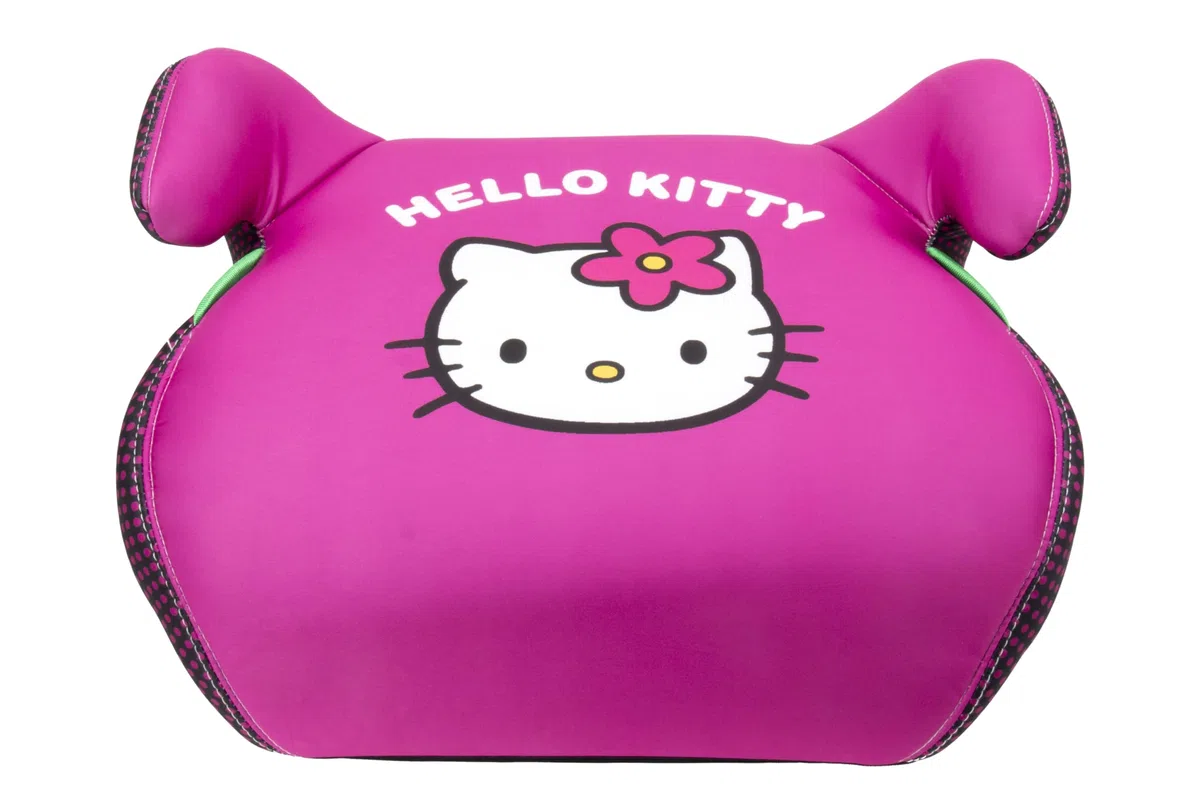 Hello Kitty Alzador Infantil Nueva Homologación Europea I-Size R129/03. Funda de 3 cm Extraíble. para Niños y Niñas de Entre 125 – 150 cm. Seguridad y Confort Asegurada.