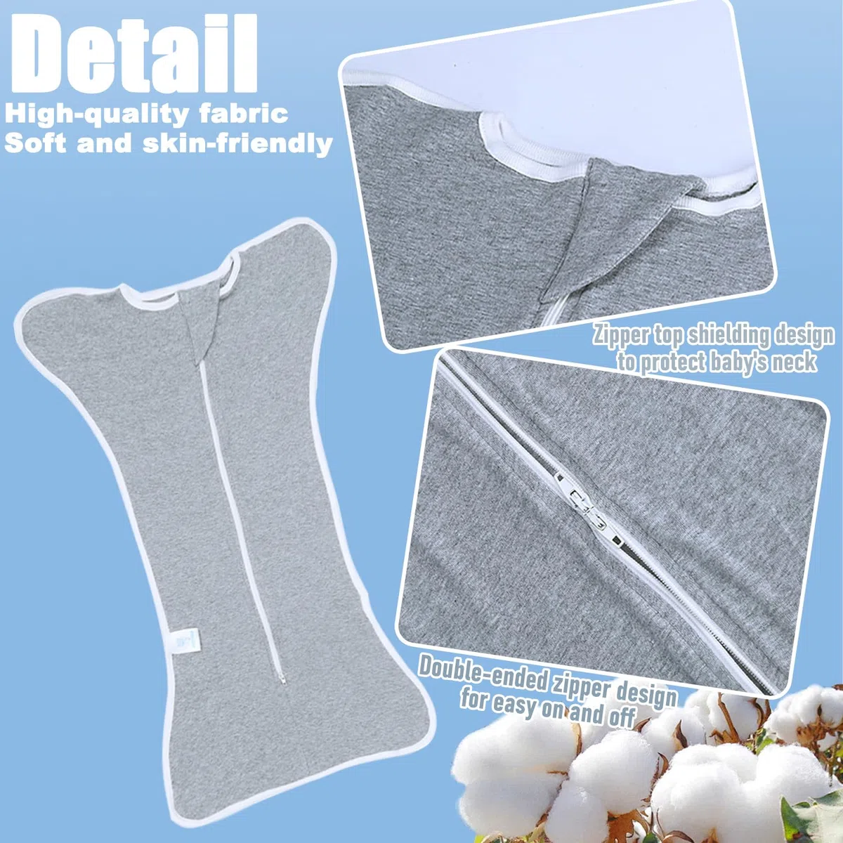 Mantas Envolventes para bebé, Saco de Dormir Bebe-s Recién Nacido, Baby Swaddle Wrap Manta Envolvente Ajustable, para Bebé 0-3 Meses
