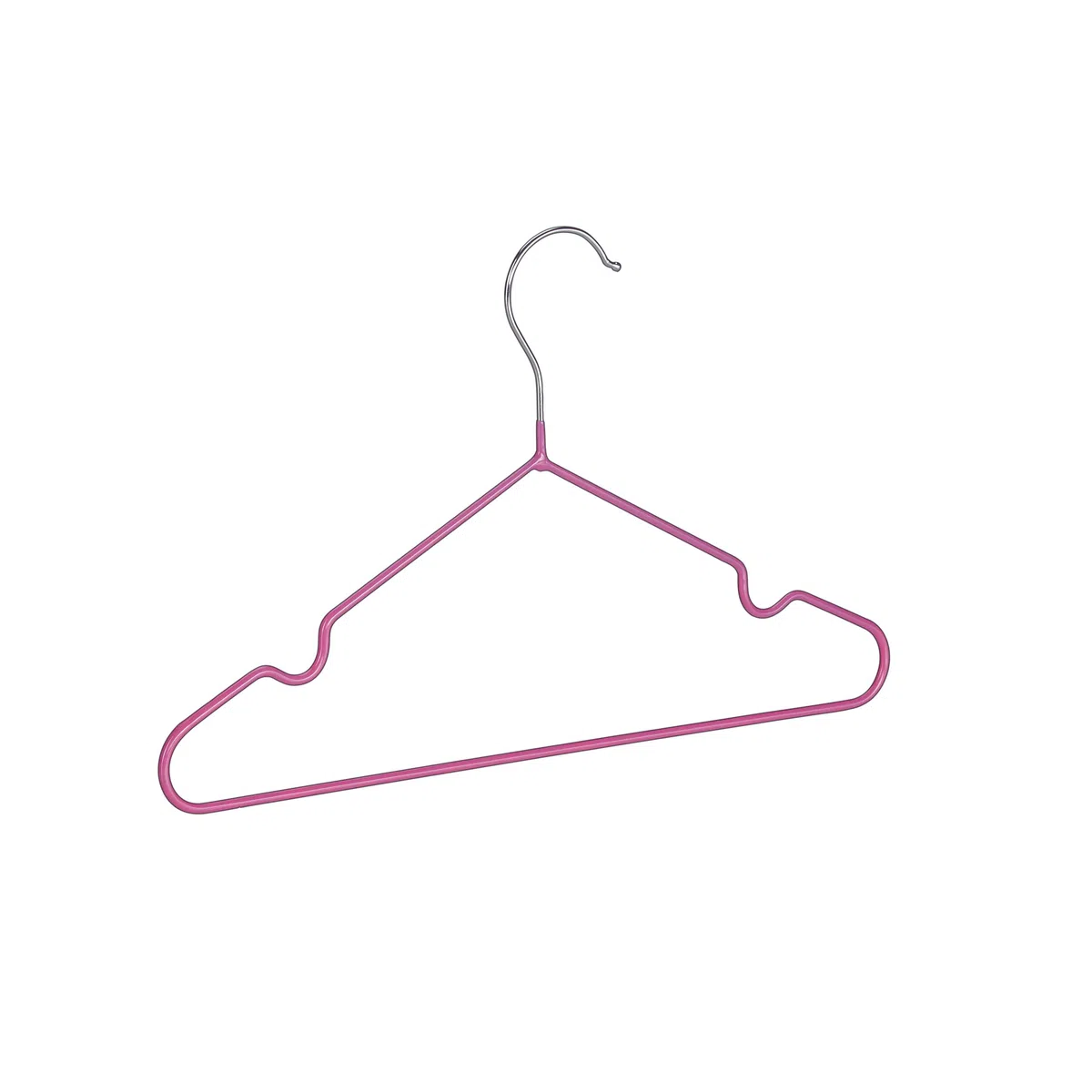 Relaxdays Pack de 20 Perchas Bebé Antideslizantes, Metal, Rosa, 30 cm