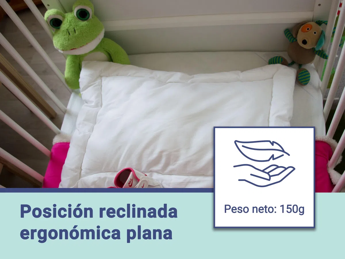 ZOLLNER Almohada Infantil para Cuna, niño, 40x60 cm, Transpirable