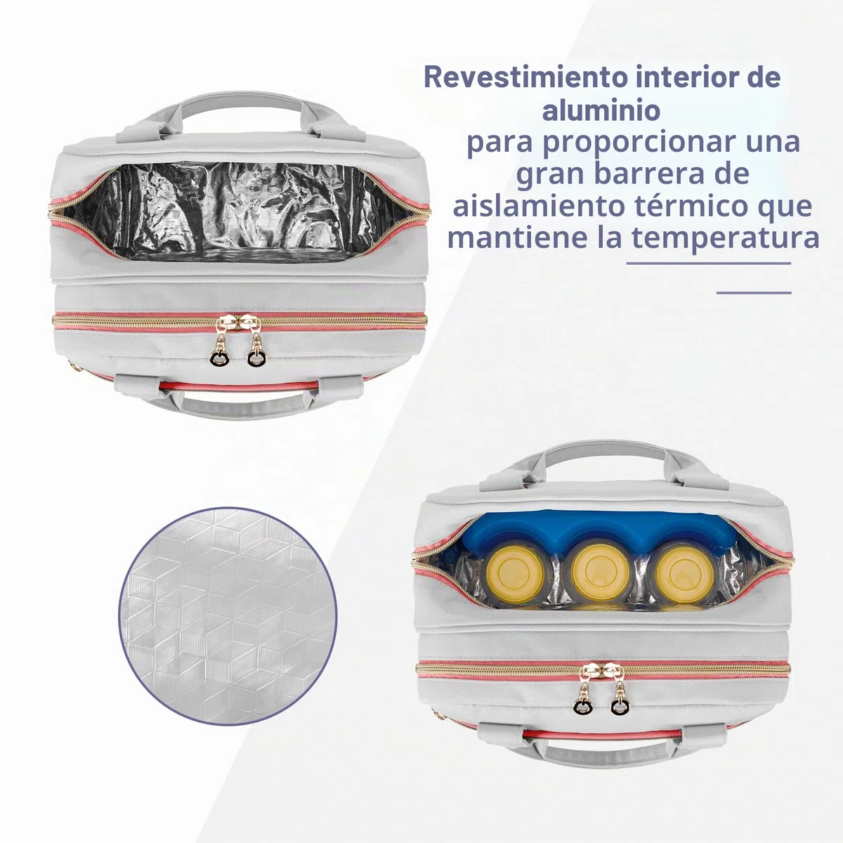 Damero Bolsa de Extractor de Leche portátil Compatible con Extractor de Leche Elvie y Willow, Bolsa de Transporte con Bolsa de Hielo para Extractor de Leche portátil