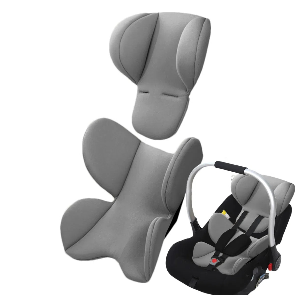 Inserto para asiento de coche de bebé, cojín de cochecito de bebé, almohadillas para asiento de cabeza, cuello, reposacabezas de apoyo corporal, soporte para cabeza y cuerpo para