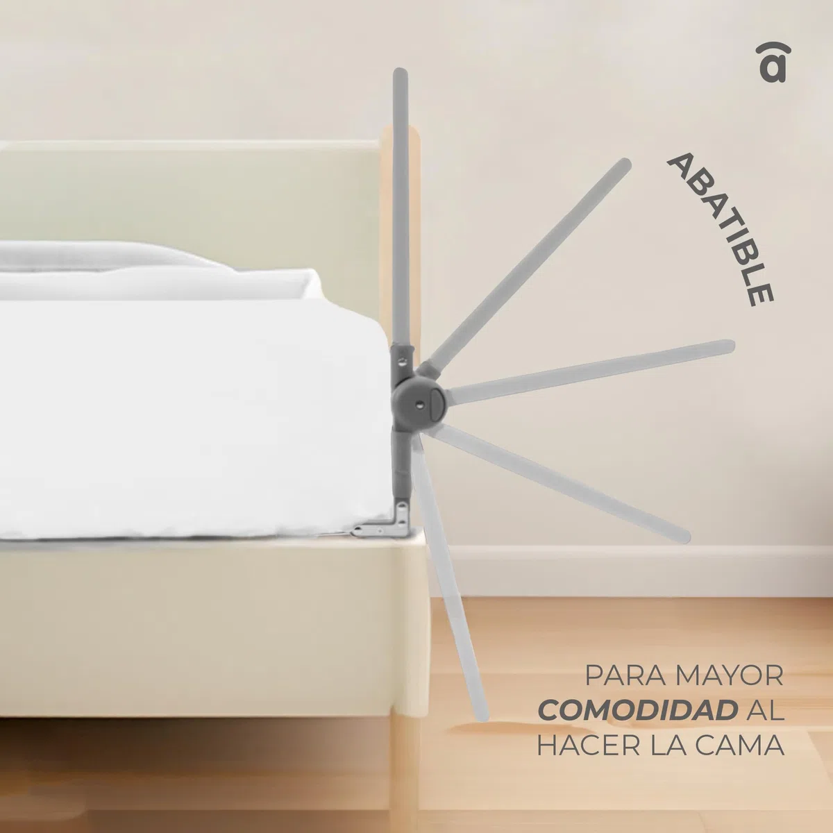 Asalvo 12661 - Barrera De Cama 2 En 1, color Blanco, 2000 g