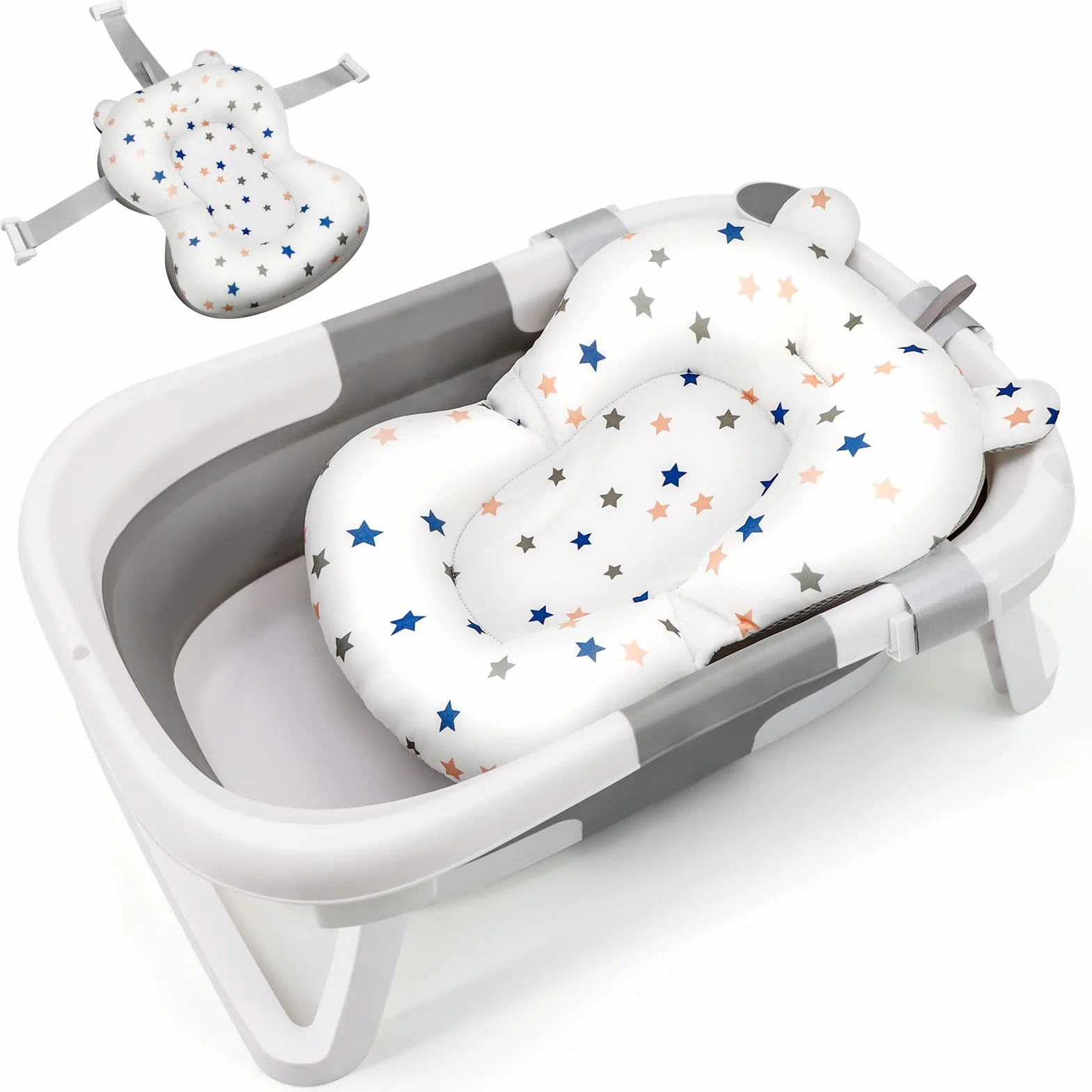 Cojin Bañera Bebe Asiento Baño Silla Recien Nacido Adaptador Hamaca Ducha Almohada Reductor Tina Almohadilla Malla Soporte Estrella
