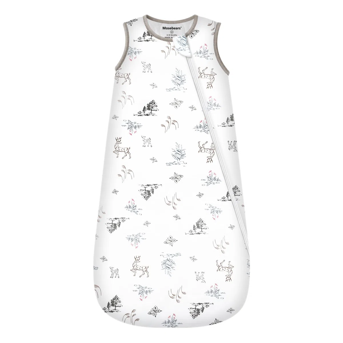 Mosebears Saco de Dormir para Bebé de Invierno Fibra de Bambú 2.5 TOG,Super Suave y cálido.(Forest,0-6 Meses)