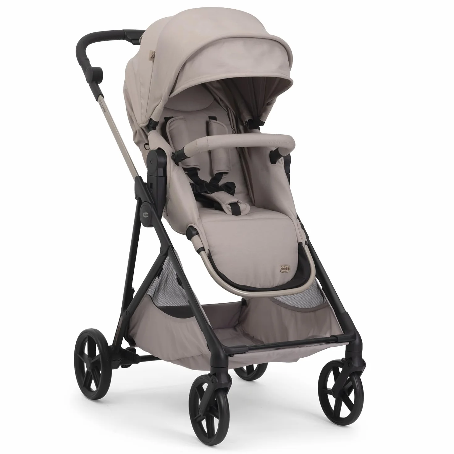 Chicco Cochecito Seety, Cochecito Ligero y Compacto De 0 Meses a 4 Años, Capacidad Máxima 22 kg, Cochecito Plegable,Respaldo Reclinable,Cierre Automático con 1 Movimiento, Capota Parasol y Cubrelluvia