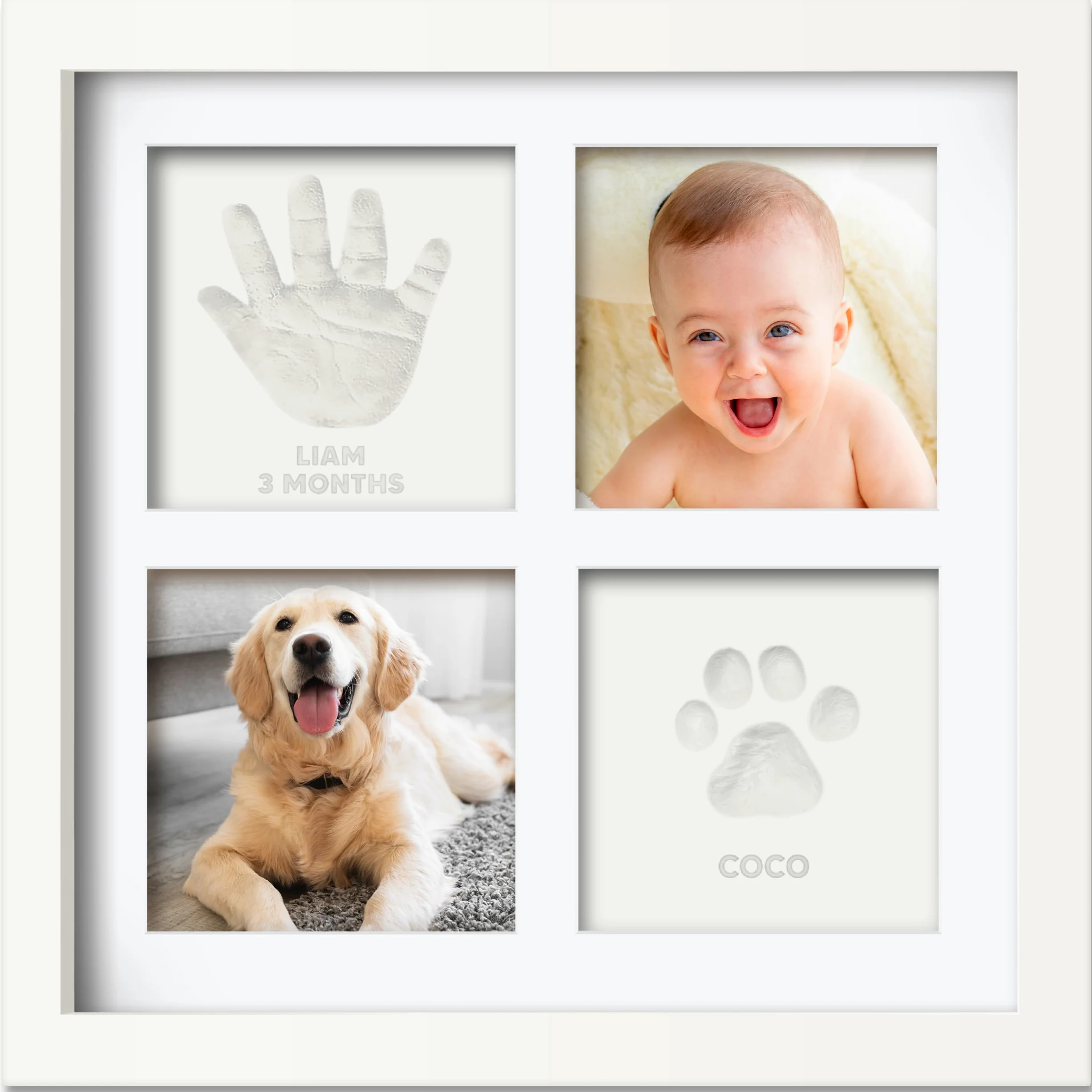 KeaBabies Kit de mano y huella para bebé - regalos para bebés, niños, niñas, regalos para fiesta de bienvenida al bebé, kit de recuerdo de huellas de huellas de bebé recién nacido (Alpine White)