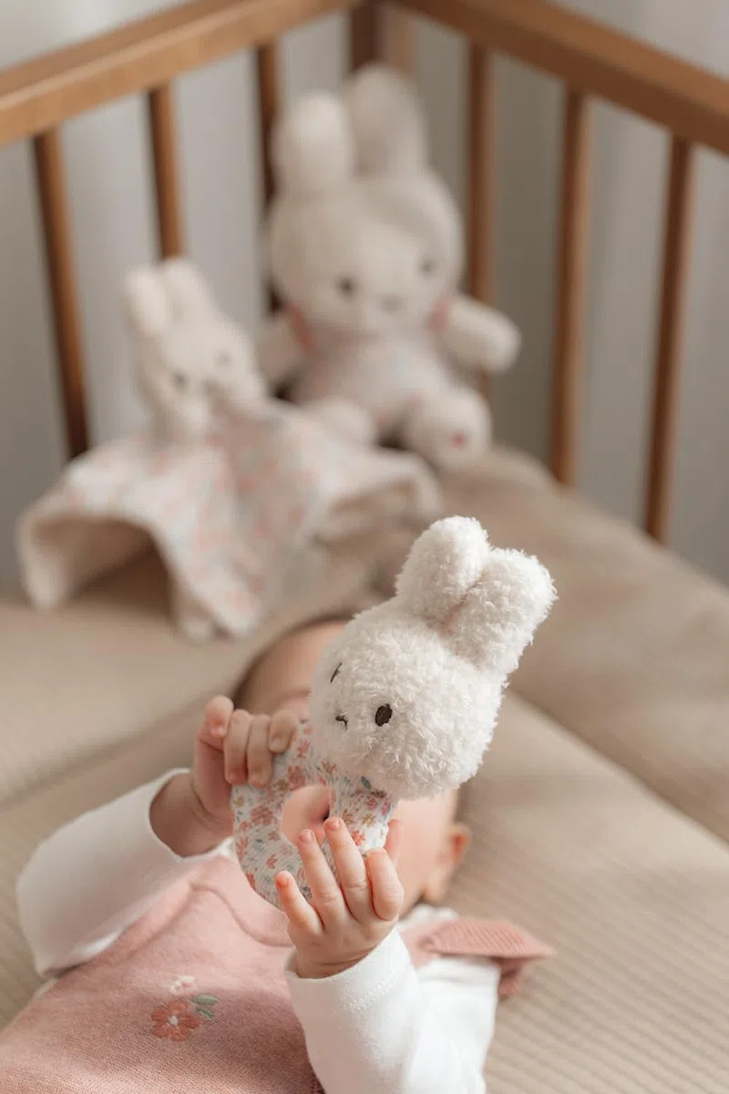 Little Dutch nijntje Miffy X - Set de regalo de 3 piezas (peluche, mantillo, mantillo, juguete) para nacimiento de bebé, niña, conejo Miffy – Lucky Blossom