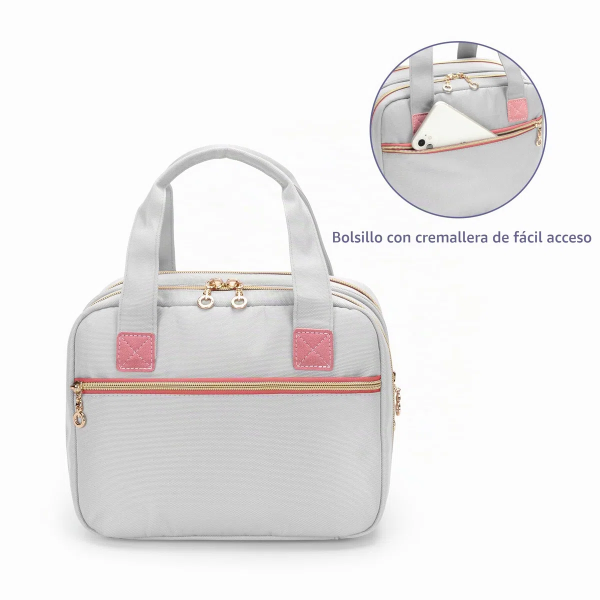 Damero Bolsa de Extractor de Leche portátil Compatible con Extractor de Leche Elvie y Willow, Bolsa de Transporte con Bolsa de Hielo para Extractor de Leche portátil