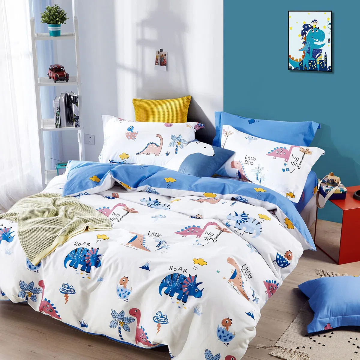 Sabanas Cuna Juego de Funda Nórdica 100% Algodón Natural para Cuna de Bebé 100x135cm + 40x60cm
