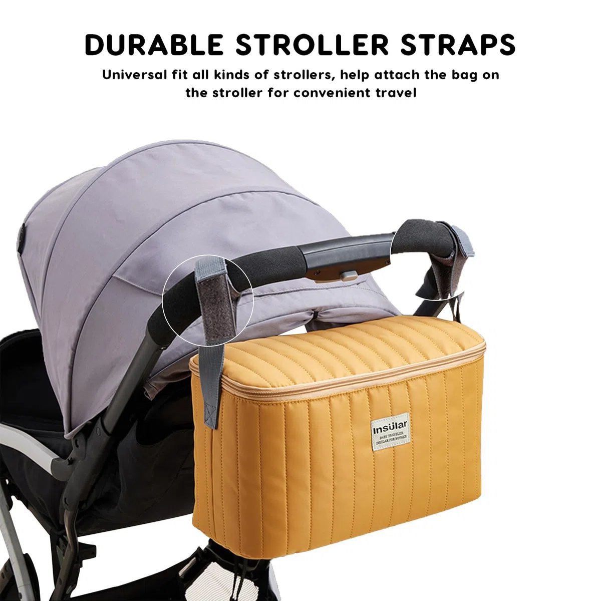 SONARIN Multifuncional Impermeable Bolsa Organizadora de Cochecito,Bolso Carrito Bebe Ligera Organizador para Coches de Paseo Bolsa de Almacenamiento de Cochecito Universal