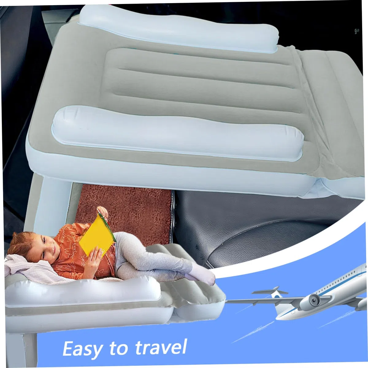 Flyaway Cama De Avión Inflable Para Niños Pequeños - Fácil Que Se Adapta A La Mayoría De Los Asientos