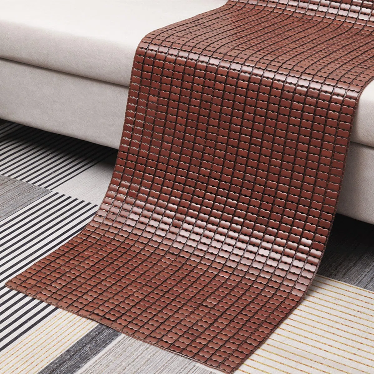 Colchón de Bambú,Colchoneta para Bamboo Colchón,Estera de Dormir Verano Enfriamiento,Mahjong Esterilla de Bambú de Hielo,Transpirable,para Escuela Dormitorio,Ancho X Largo (70x165cm)