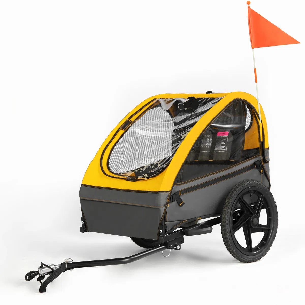 Remolque para Bicicleta Fiximaster, Remolque para Bicicleta para niños, Asiento ergonómico, Montaje Sencillo, Plegable, con neumáticos de Aire y Bolsas de Almacenamiento