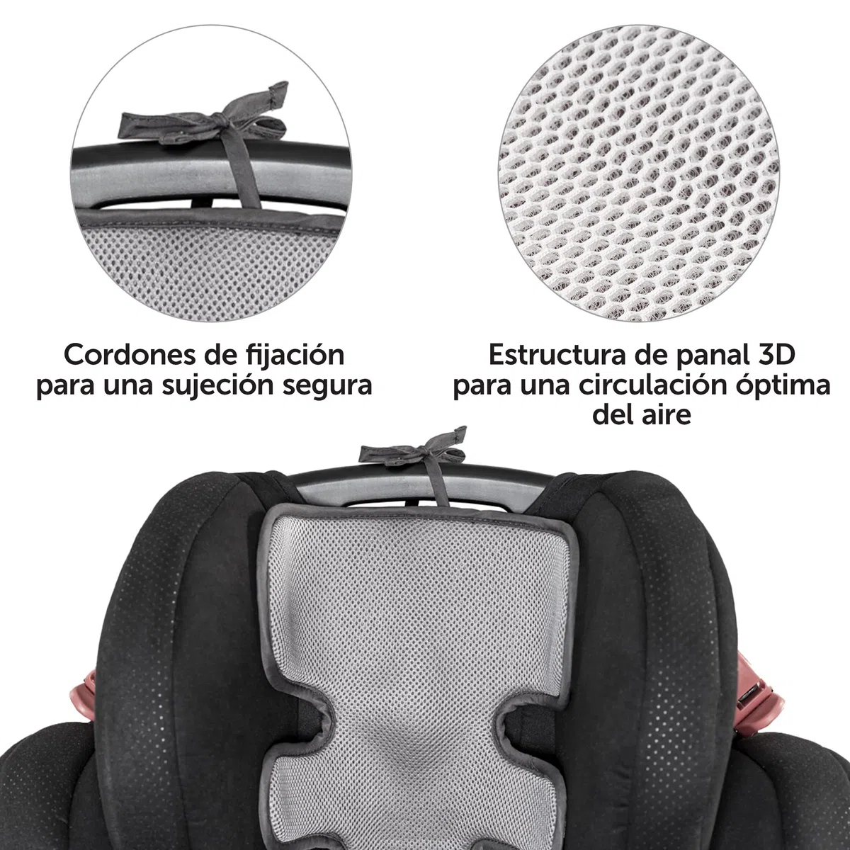 Zamboo Colchoneta Verano Silla Paseo Universal - para Carritos y Sillas de Coche - Colchonetas Transpirables Reducen Sudoración con Estructura 3D Ergonómica - 79 x 34 cm - Gris