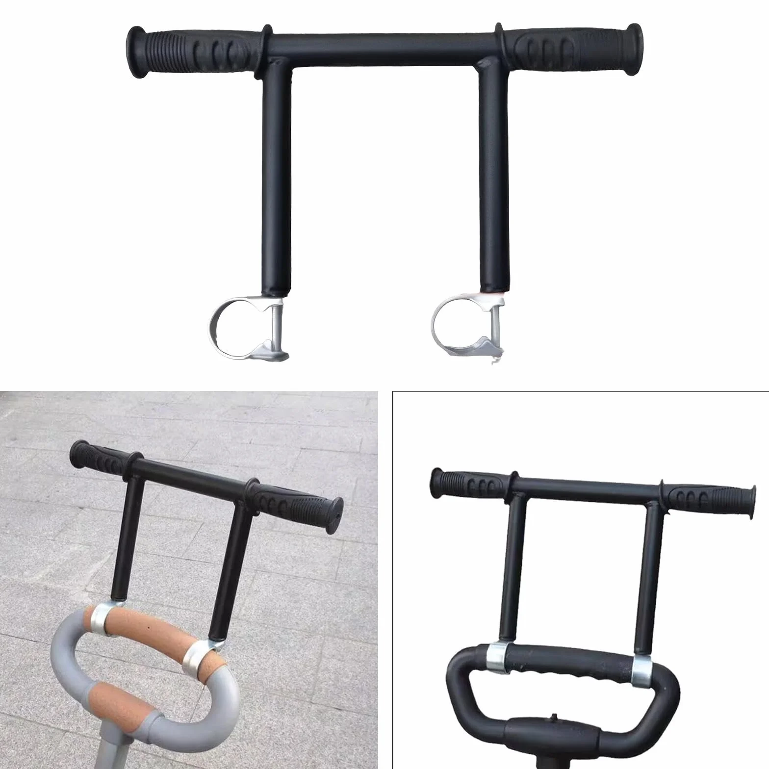 Milageto Extensor de mango de cochecito de metal, extensión de manillar para carrito, cochecito Accs, 32MM