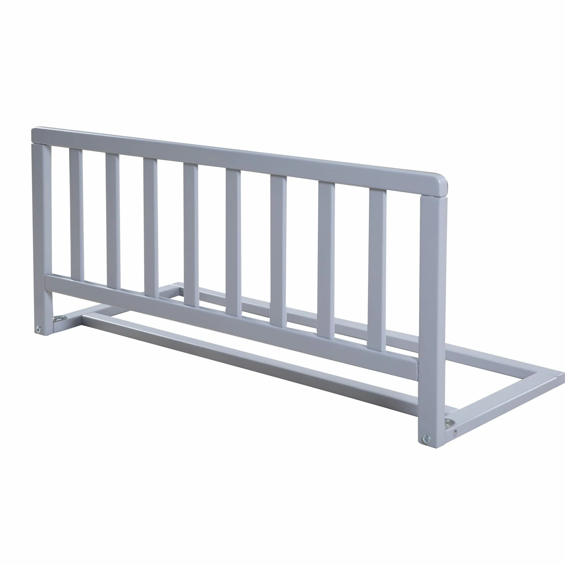 roba Barrera de Cama Infantil de Madera de 90 cm - Protección Segura contra Caídas para Bebés - A partir de 18 meses - Instalación Sencilla sin Taladrar - Altura de 38 cm - Gris
