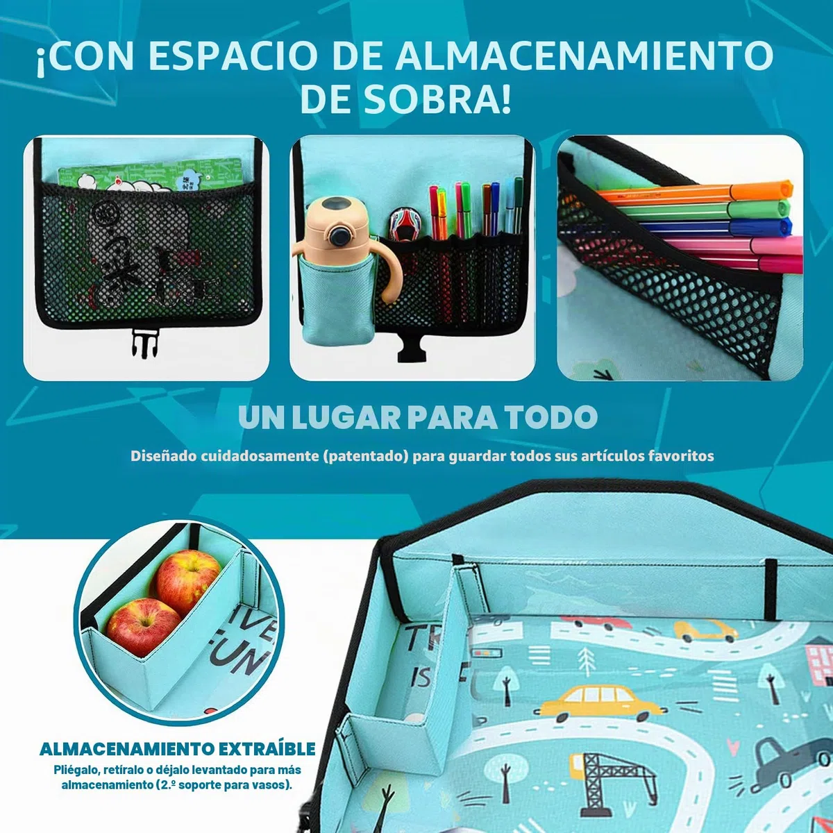 Bandeja de asiento de coche para niños de viaje, bandeja de viaje para, bandejas de esenciales de viaje por carretera, mesa de asiento de coche para niños, actividades de