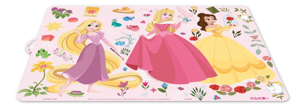 3661; Mantel Individual Princesas Baby; Producto Reutilizable; no bpa; Dimensiones 43x29 cm