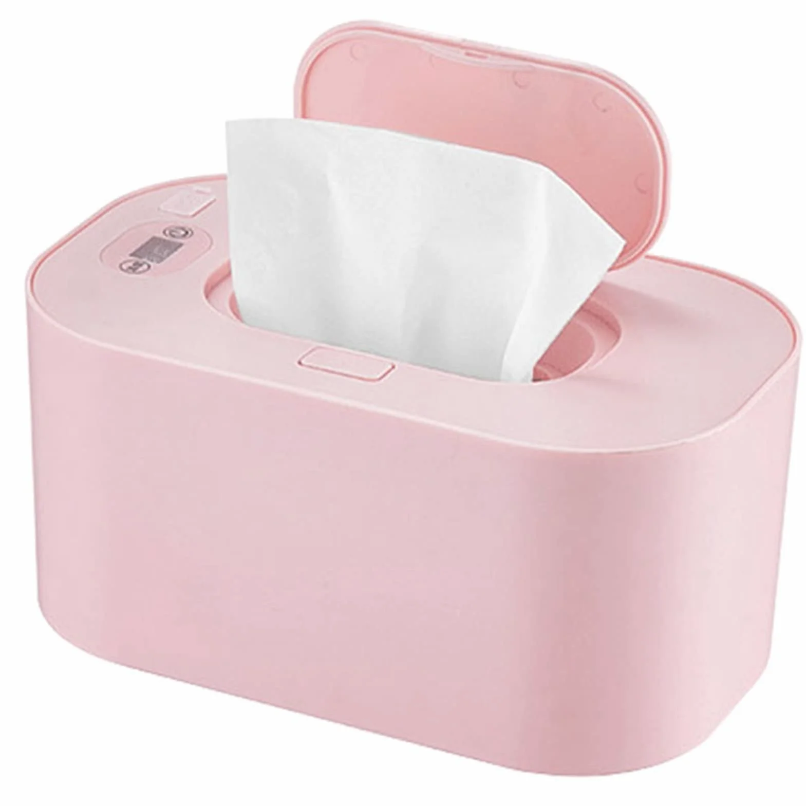 Calentador De Toallitas Húmedas Temperatura Ajustable Calentador De Toallitas Con Temperatura Constante Para El Hogar (Rosa)