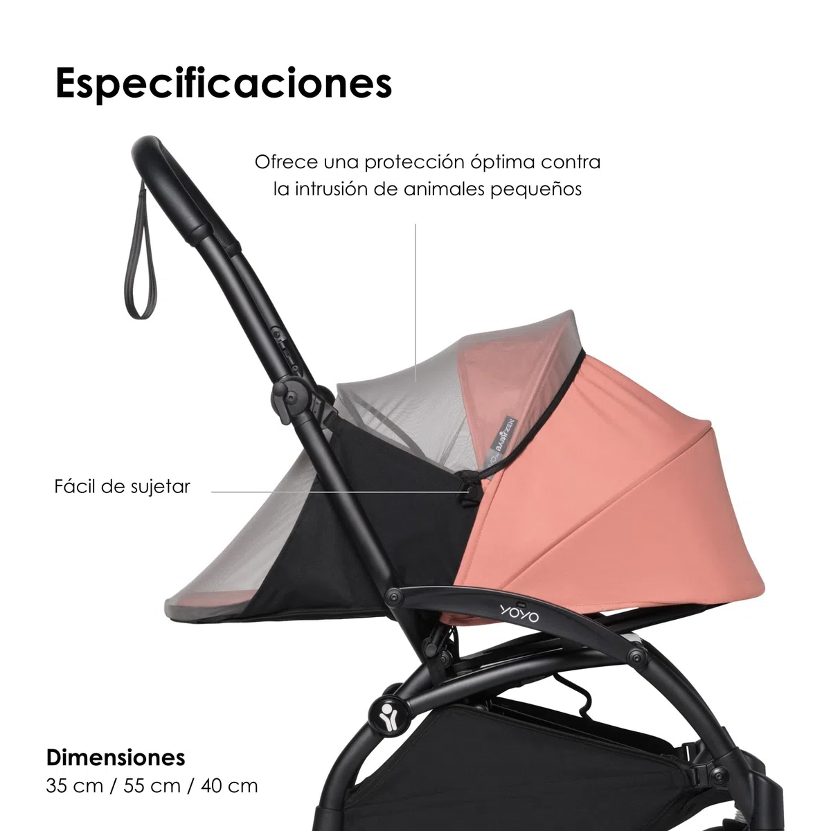 Mosquitera BABYZEN YOYO para el Pack recién Nacido 0+ - Protege al bebé contra Mosquitos y Otros Insectos