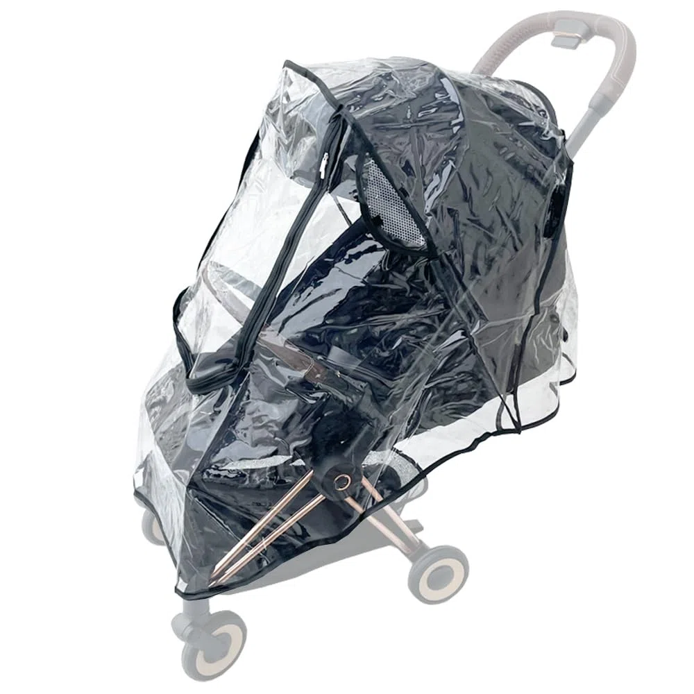 Funda impermeable para cochecito compatible con Cybex (Coya, Eezy Twist, Libelle), a prueba de viento, material EVA transparente, ventana grande delantera