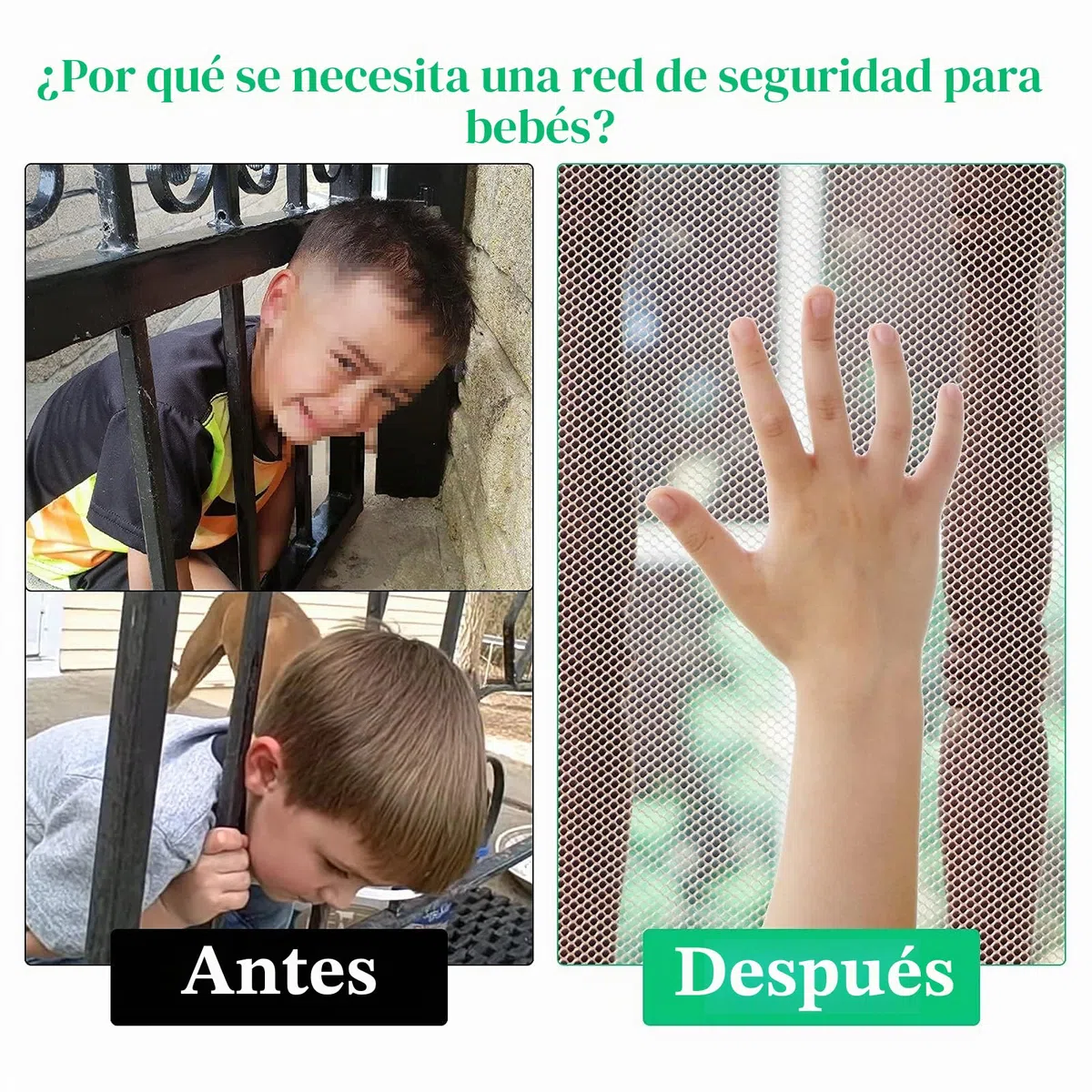 Red de Seguridad para Niños, Bebé Red de Seguridad para Balcón y Escaleras, 300Lx90H CM Robusto Ajustable Malla de Protección de Valla de Barandilla para Infantil, Blanco