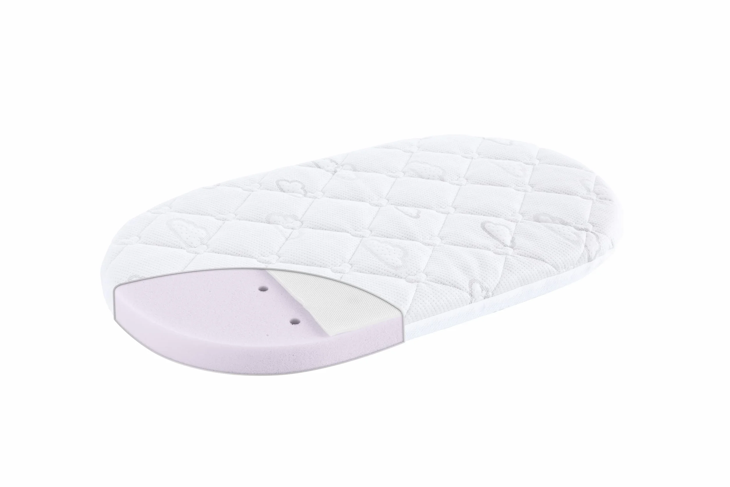 Colchón para cochecito de bebé con brisa Light, apto para Uppababy Vista V2, 32 x 75 x 6 cm, ovalado