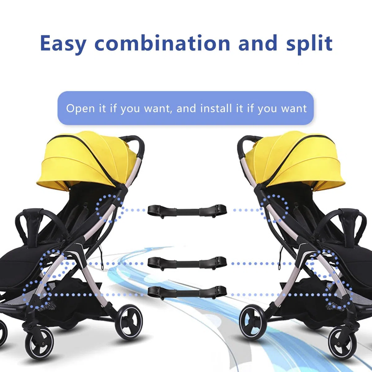 Conectores de cochecito gemelo - Cochecito de bebé gemelo | Conector de junta de cochecito | Cochecito Linker Gemelos | Conector de carrito | Gancho enlazador para cochecito de bebé | Articulaciones