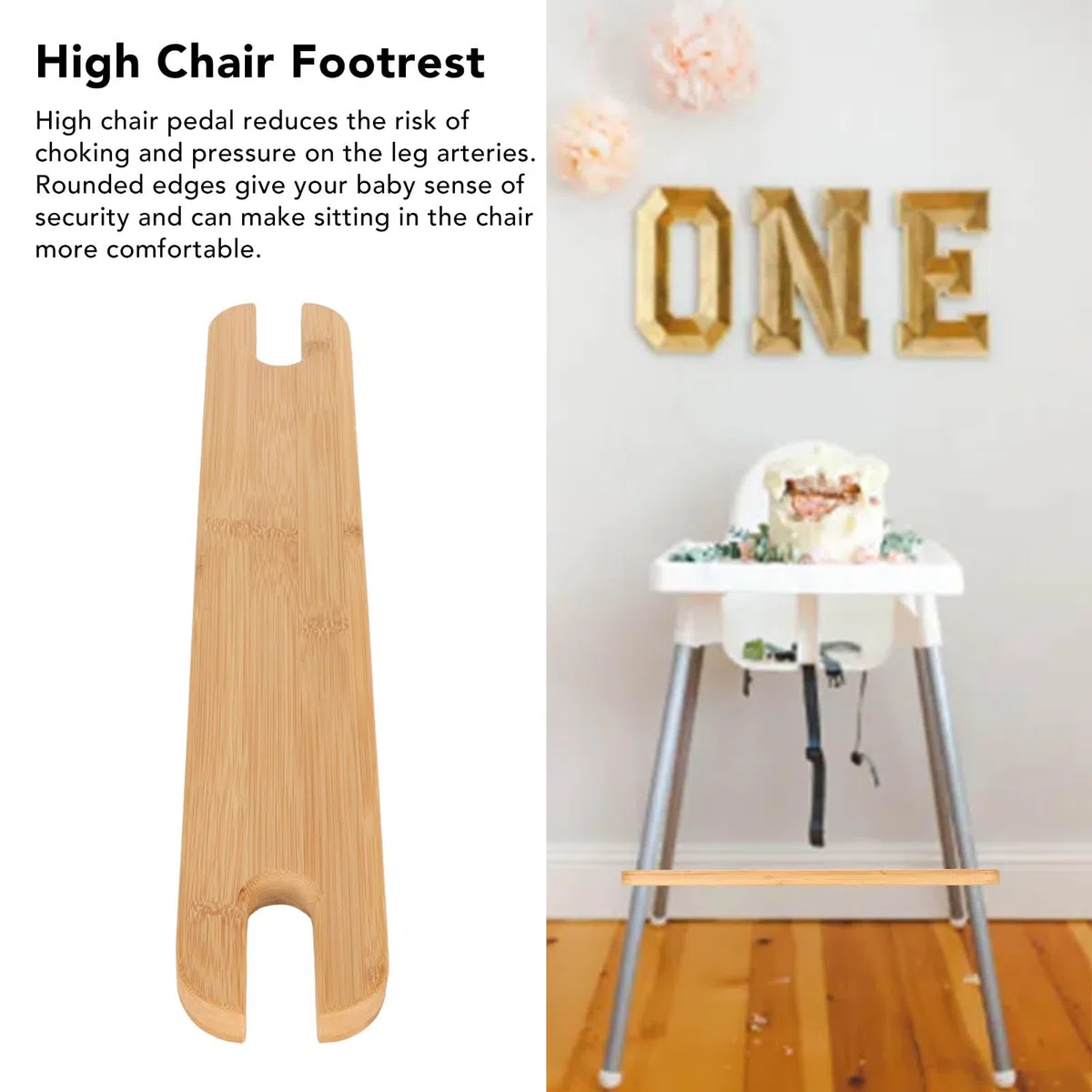 Reposapiés ajustable de madera para silla alta bebé pedal ergonómico seguro soporte para pies bebé reposapiés bebé silla alta accesorio silla bebé soporte para bebés