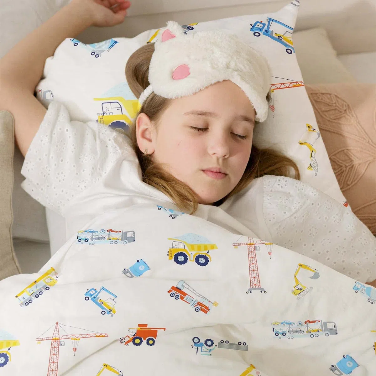Juego de Ropa de Cama para Bebés Edredones Muselina de Algodón Funda Nórdica 100 x 135 cm Funda de Almohada 40x60 cm