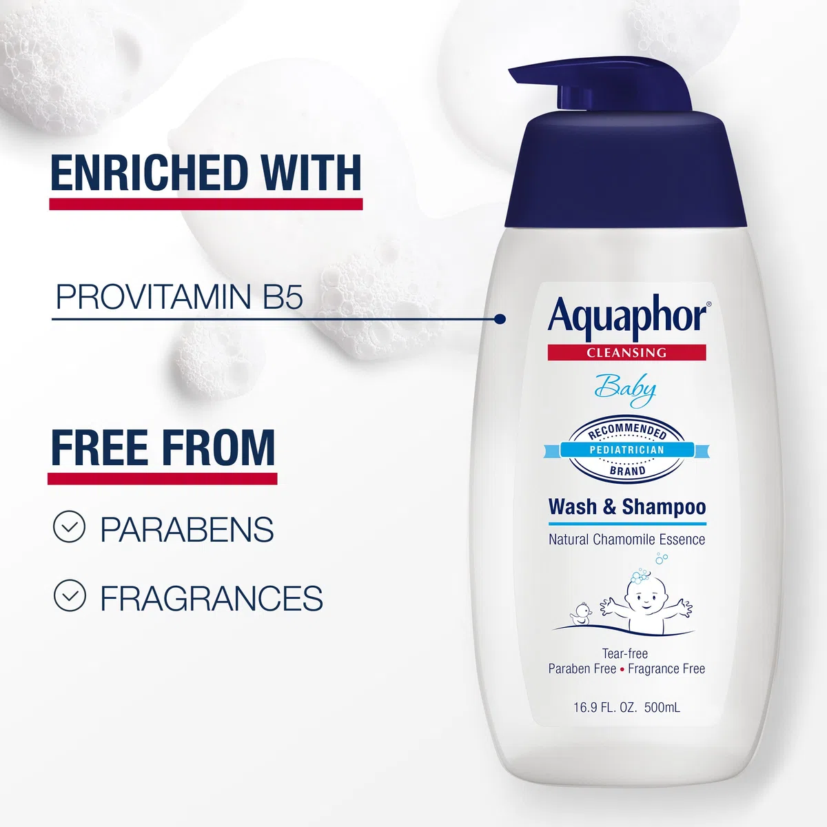 Aquaphor Baby Wash & Shampoo 16.9 Fluid Ounce