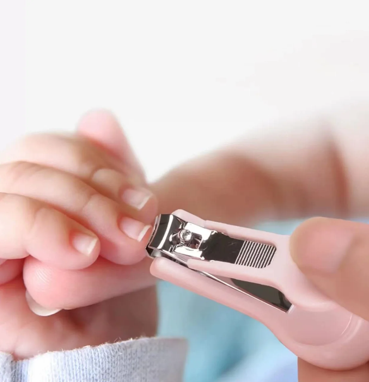 PandaEar Kit de cuidado de manicura y pedicura para uñas de bebé (paquete de 4) | Clippers Tijeras Lima Pinzas | Niños recién nacidos (Rosa)