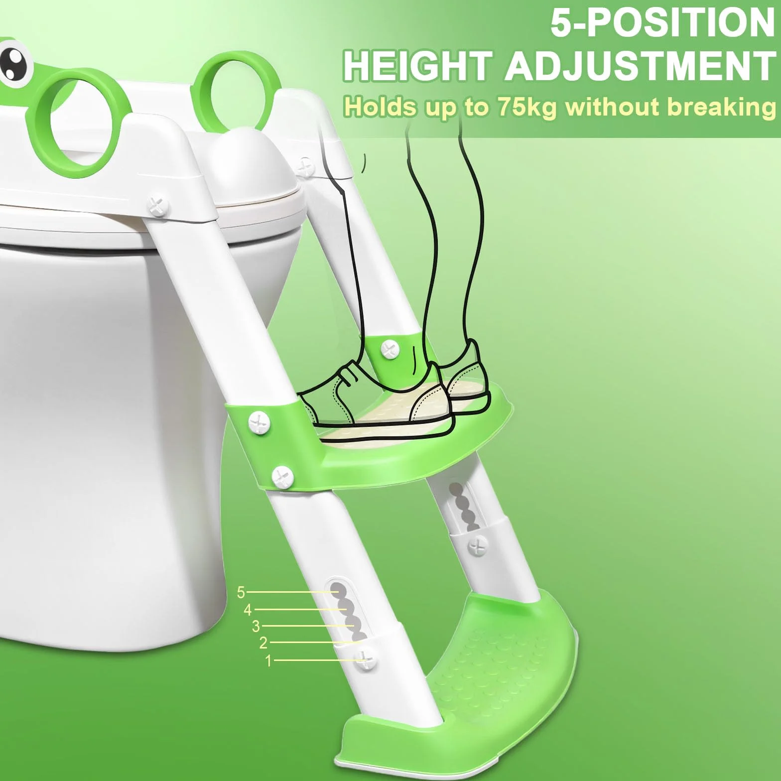 Adaptador WC Niños con Escalera,Inodoro de Entrenamiento 2 en 1 para Niños,Portatil Orinal Asiento Baño Inodoro,Plegable Portatil Infantil Asiento Inodoro para Niños y Niñas